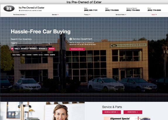 Used Car Dealer Website - Ira PreOwned